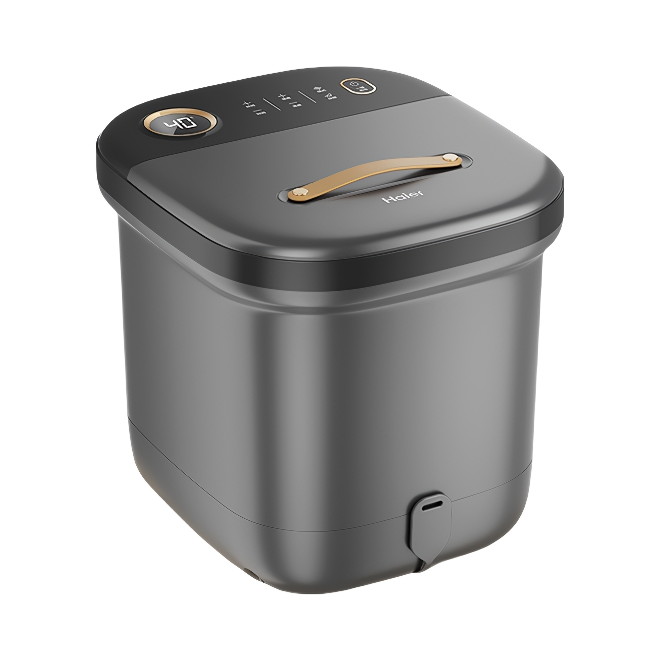 推荐商品：Haier/海尔 HQY-J311H 足浴盆 恒温加热 智能记忆 足疗 自动按摩 泡小腿 熏蒸 高深桶 自动转盘 顶配 银离子 过膝