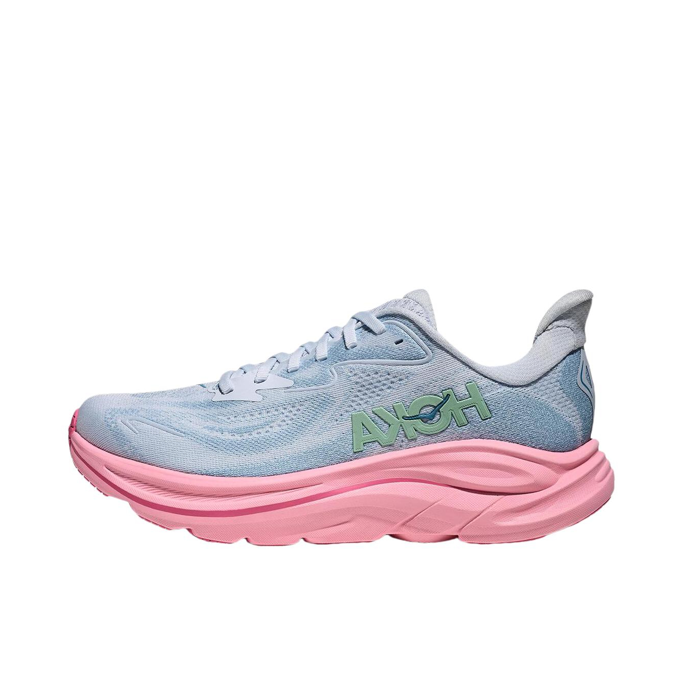 推荐商品：HOKA ONE ONE  CLIFTON 10  轻量 缓震 防滑 入门 训练 克利夫顿 10 跑鞋 女款/阴云灰/花瓣粉