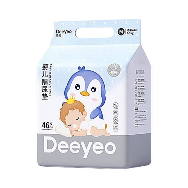 推荐商品：德佑/Deeyeo 婴儿防水透气一次性隔尿垫加厚吸水不可洗防漏尿不可水洗