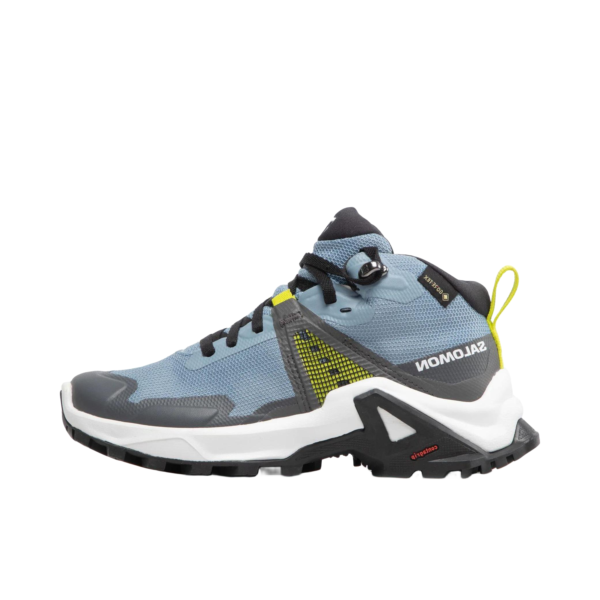 推荐商品：Salomon/萨洛蒙 X Raise Mid GTX 耐磨 透气 越野徒步 登山 户外鞋 灰色/蓝色