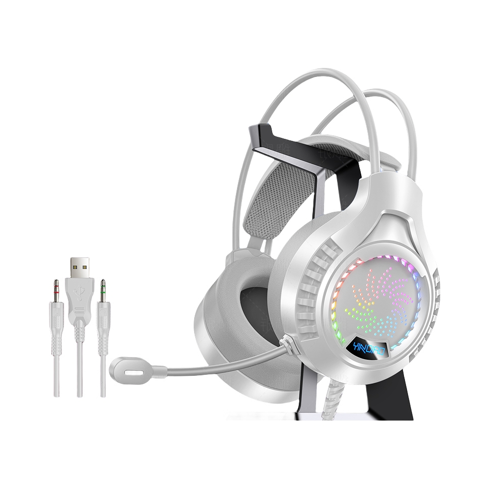 推荐商品：YINDIAO/银雕 Q7 头戴式游戏耳机 超清晰语音 内置声卡 LED彩灯