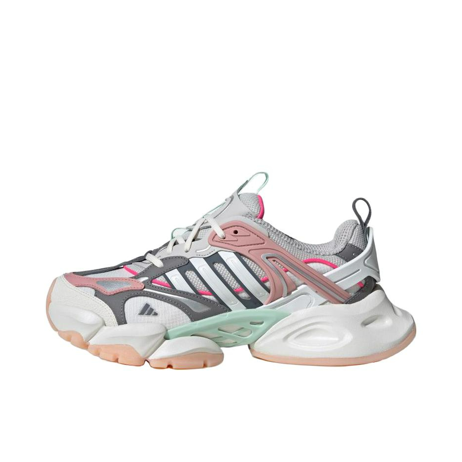 推荐商品：adidas XLG Runner Deluxe 赛博 跑鞋 轻运动增高轻机甲鞋圆头 白色/浅灰色/深灰色/粉色
