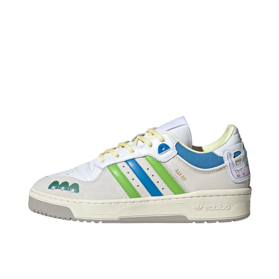 推荐商品：adidas Rivalry 86 运动休闲鞋 防滑耐磨舒适潮流复古轻便透气圆头 Yeo Kaa联名/浅灰/白色/绿色