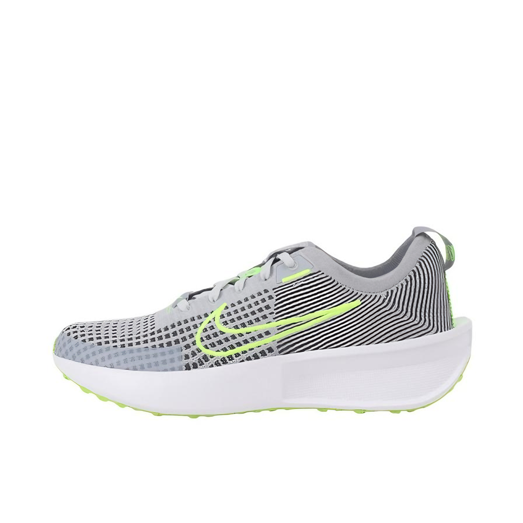 推荐商品：Nike Interact Run 跑鞋 防滑耐磨缓震轻便透气舒适回弹织物百搭训练 灰色/白色