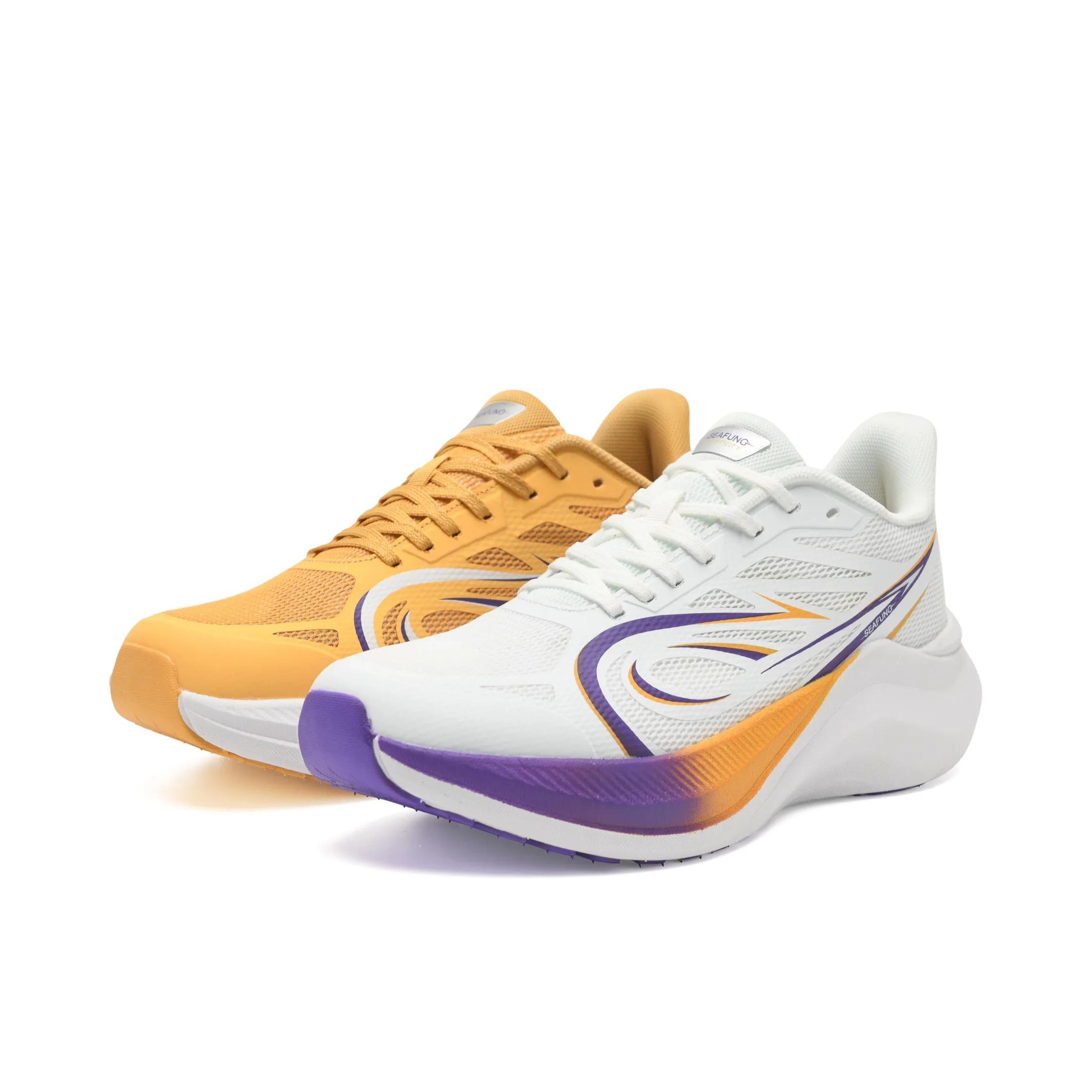 推荐商品：SEAFUNG 碳速4.0 跑鞋 尼龙板竞速体考马拉松田径 鸳鸯配色/白色/黄色