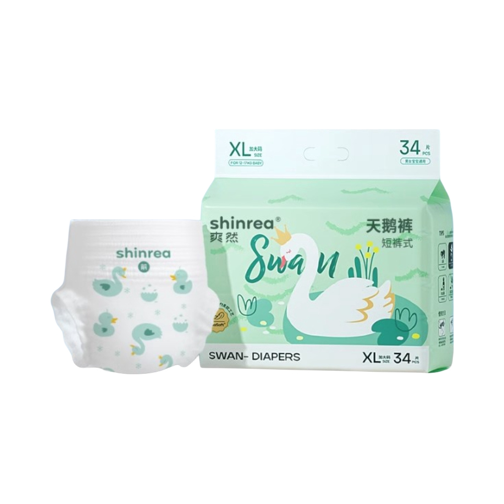 推荐商品：爽然 新生天鹅系列拉拉裤XL码 尿不湿超薄透气新生儿新生婴儿