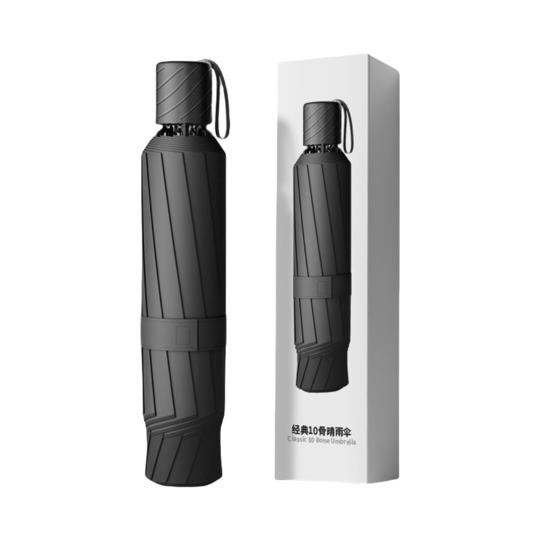 推荐商品：WANFANER/婉芳儿 经典商务系列 反向款 三折 黑胶 双人直径110cm晴雨伞 手动 礼盒装