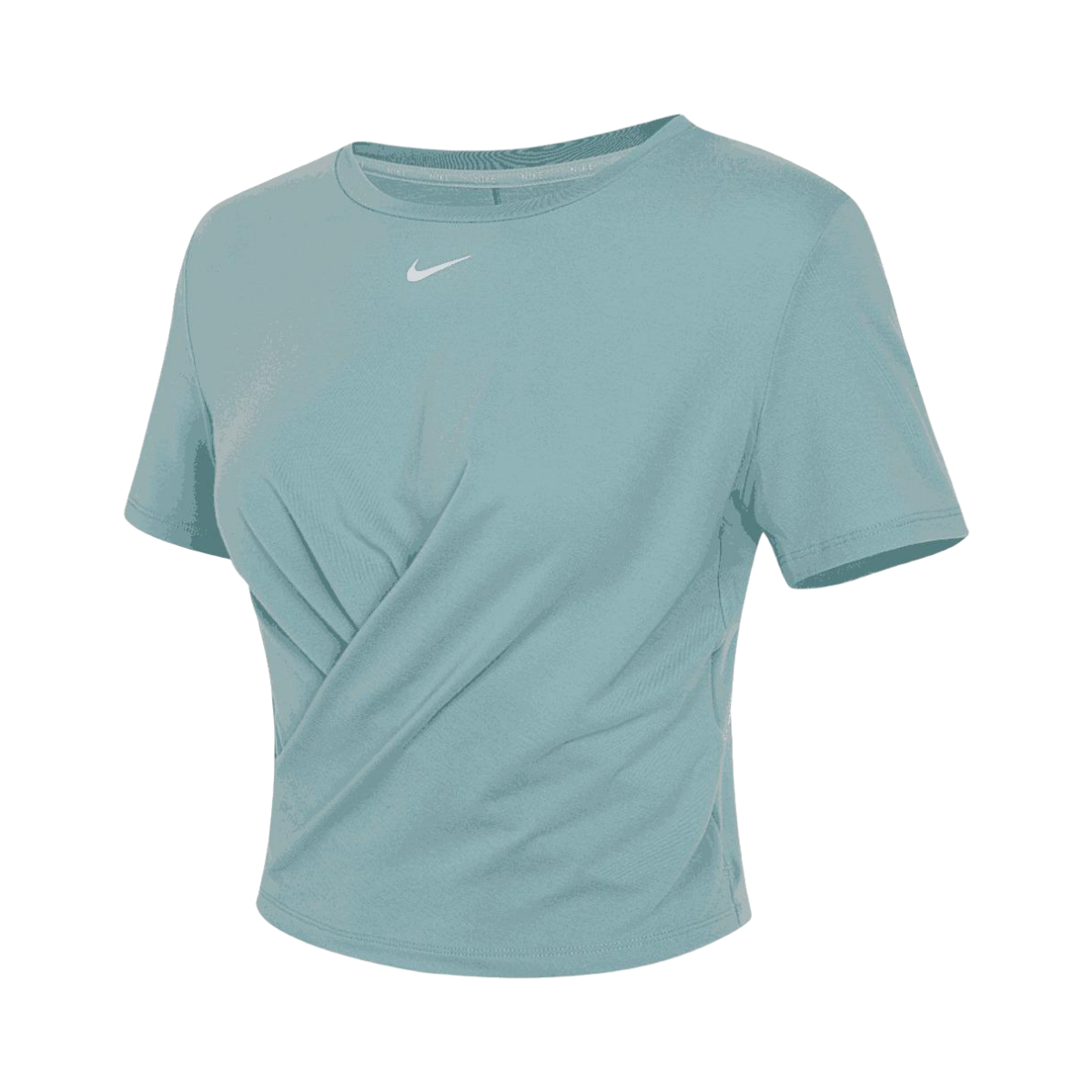 【吴艳妮同款】Nike Dri-FIT One Luxe扭结式速干透气高腰短款健身训练短袖T恤 女装 DD4922