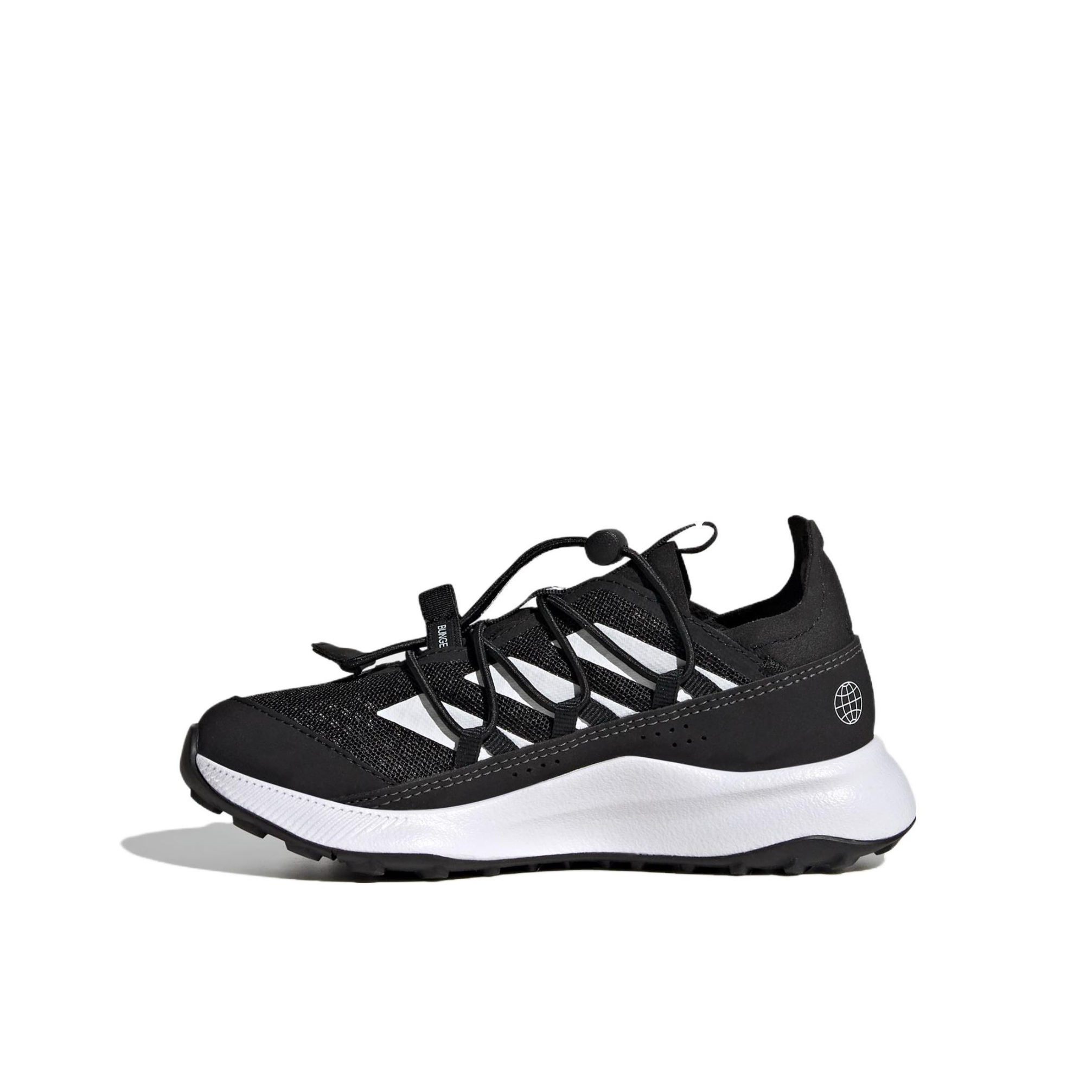 推荐商品：adidas Terrex Voyager 21 H.RDY K 休闲减震 防滑耐磨 户外网面 一脚蹬 功能鞋 运动鞋儿童 小童/黑色/白色