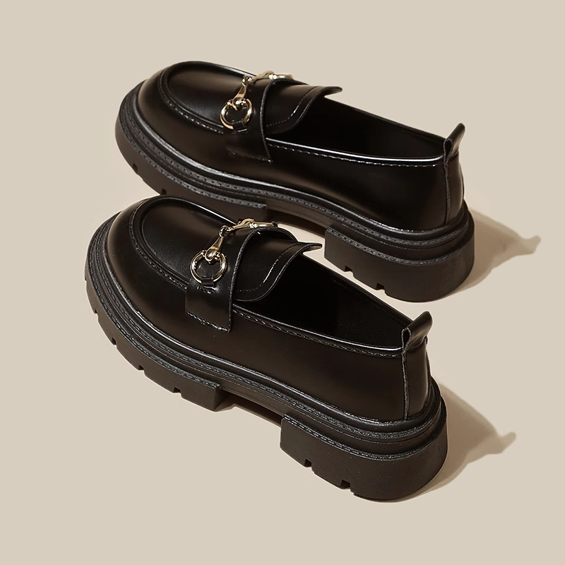 推荐商品：厚底 jk 玛丽珍 乐福鞋 单鞋 单里/黑色