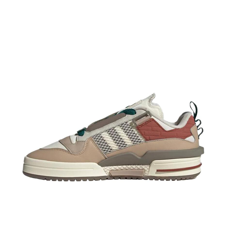 推荐商品：adidas Originals FORUM LOW 板鞋 复古城市风舒适防滑耐磨篮球风增高薄底 白色/卡其棕色