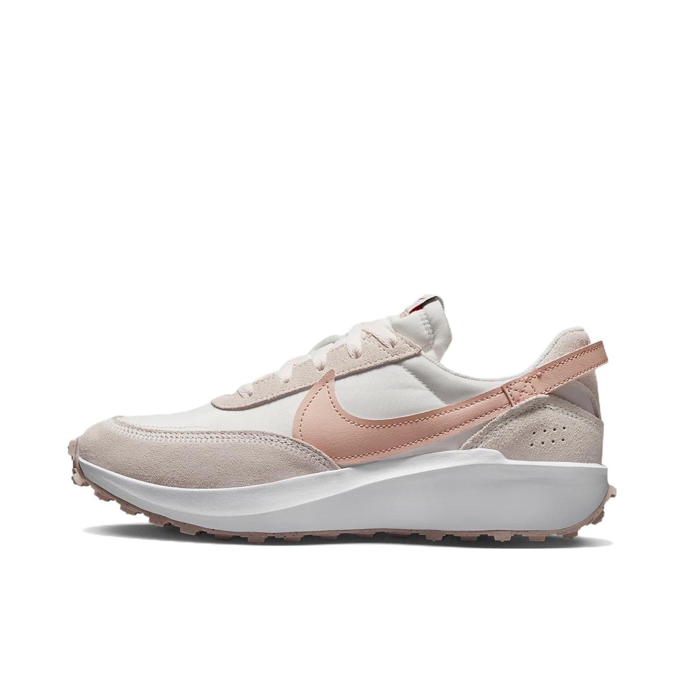 推荐商品：Nike Waffle Debut 运动休闲鞋 轻便缓震防滑复古圆头抓地包裹性 白色/粉色/褐色