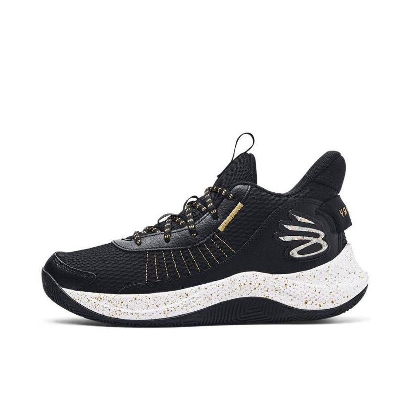 推荐商品：Under Armour/安德玛 Curry 3 Z7 缓震 回弹 圆头 织物 增高支撑 网面 篮球鞋 黑色/金色