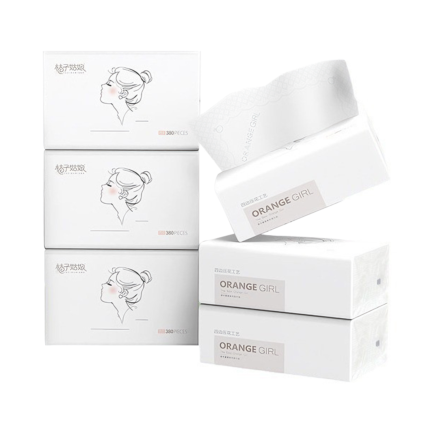 推荐商品：桔子姑娘 奢柔系列 5层 抽纸 138mm*180mm