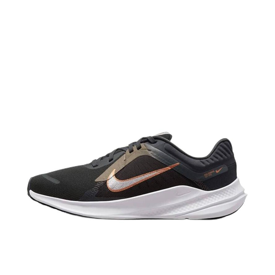 推荐商品：Nike Quest 5 跑鞋 缓震防滑耐磨支撑轻便透气轻质运动训练 黑色/白色/橙色