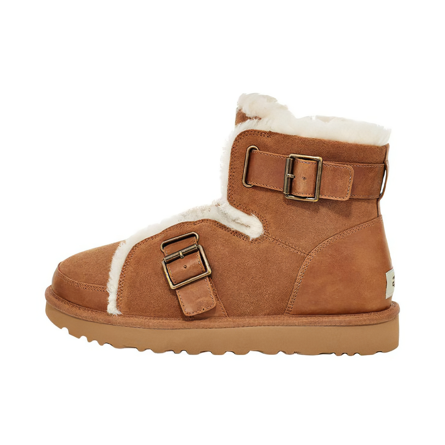 推荐商品：UGG Dune Mini Buckle Boot 牛反绒 搭扣 舒适减震 防滑耐磨 平底短筒 时尚百搭 雪地靴 1119431 栗色