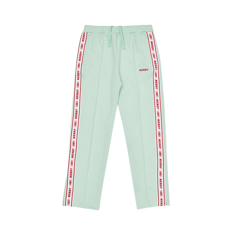 推荐商品：【陆虎同款】Nerdy 系中腰带侧面串标logo慢跑系带拉链圆领 男女同款 薄荷绿/长裤