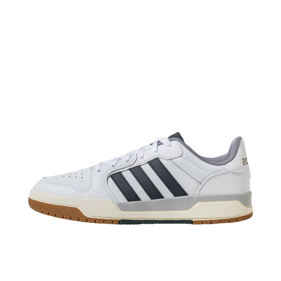 推荐商品：adidas neo Entrap 板鞋 防滑耐磨舒适透气复古运动防水 白色/灰色/树脂黄