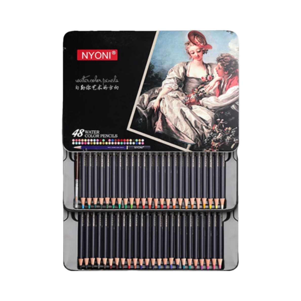 推荐商品：NYONI/ 尼奥尼 铁盒装 水溶性 彩铅 套装