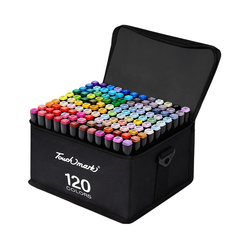 推荐商品：Touch mark 124TK10122 标准T3B色系 油性双头马克笔 笔袋装 绘画速干美术专业不透色可加墨手绘涂色艺考景观可叠色
