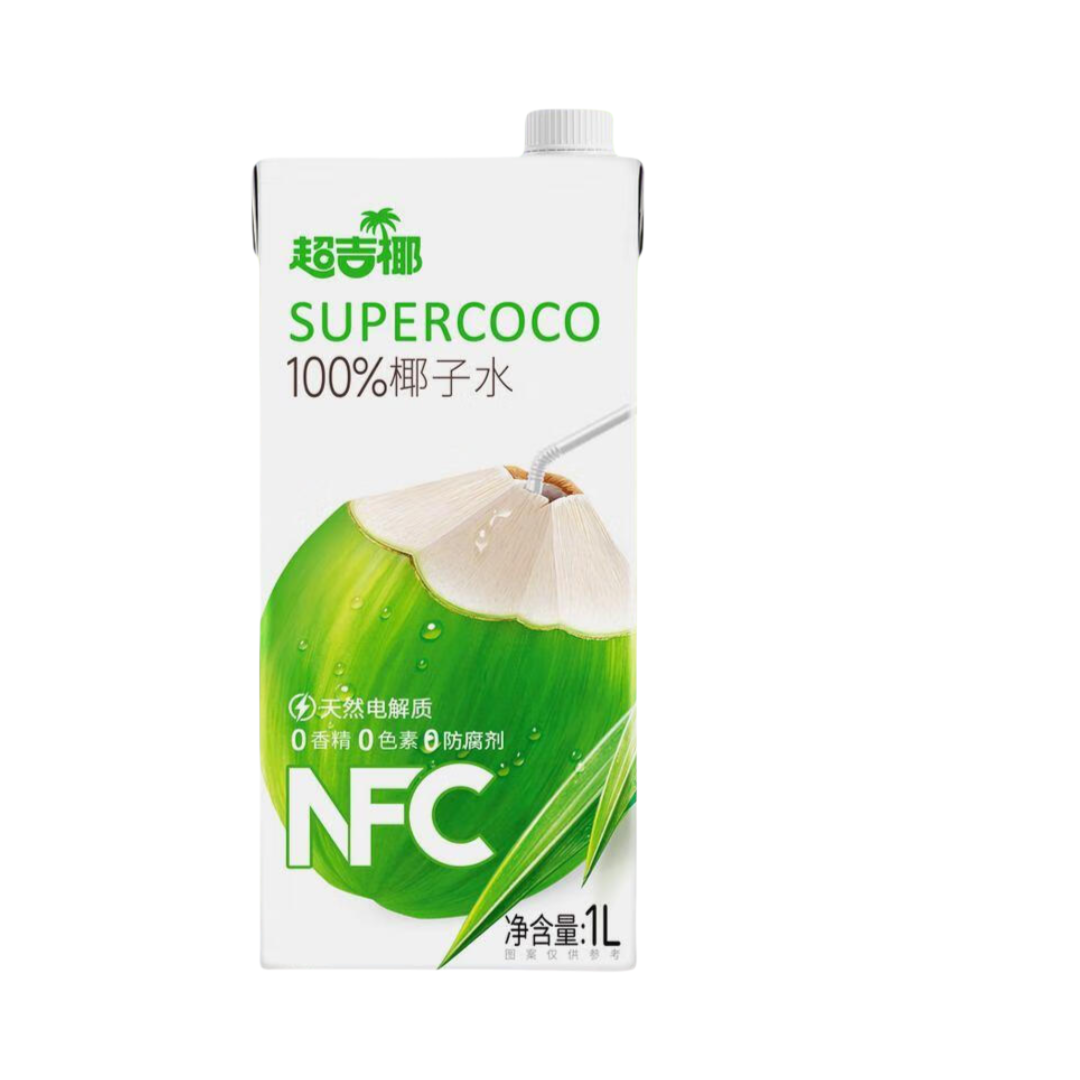 推荐商品：超吉椰 100%NFC椰子水 盒装 1L