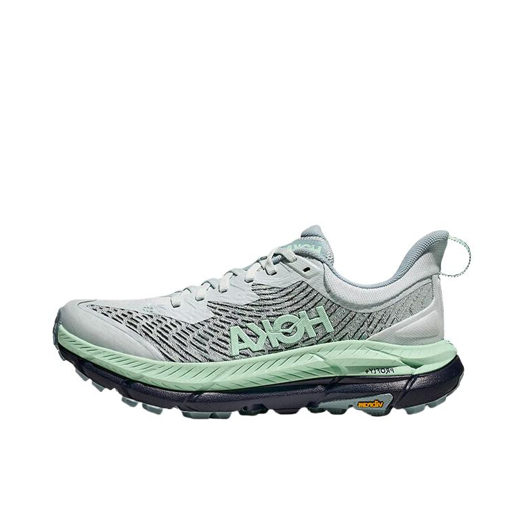 推荐商品：HOKA ONE ONE  Mafate Speed 4  减震回弹 防滑耐磨 舒适轻便 马法特4 网布 透气 织物 越野  跑鞋 灰色/蓝色/萤石绿