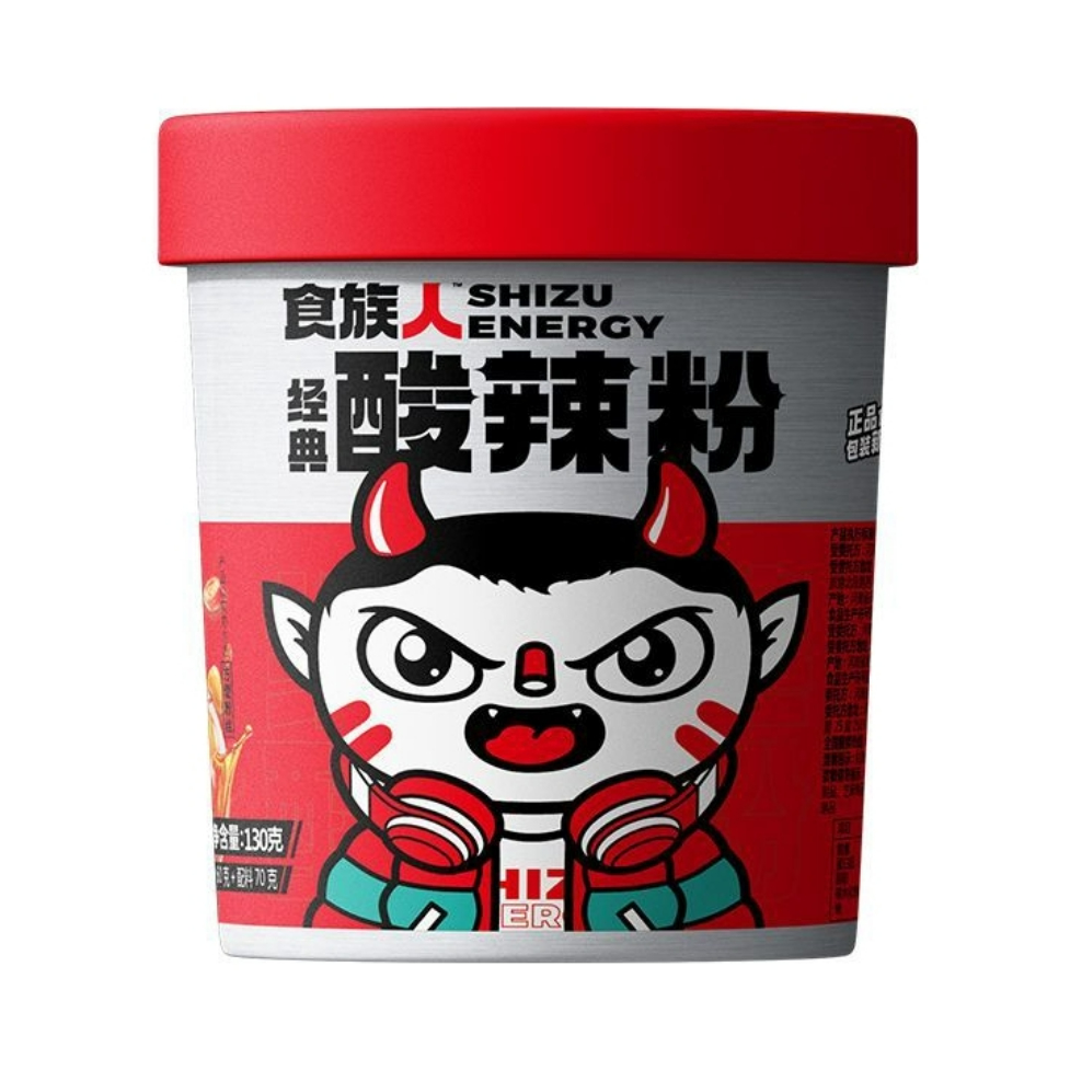 推荐商品：食族人 经典酸辣粉 桶装 冲泡夜宵 重庆风味 速食懒人食品方便速食学生宿舍 免煮 非油炸宵夜