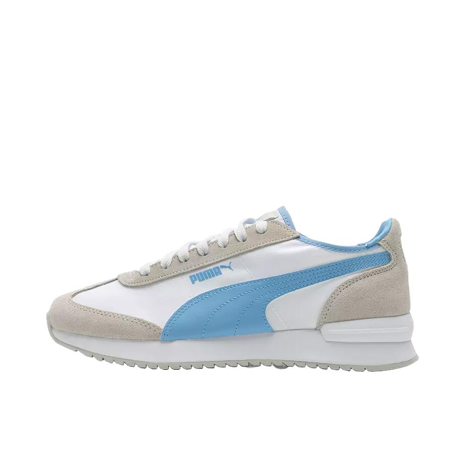 推荐商品：Puma/彪马 R78 Wind Nylon 德训鞋 T头鞋 运动休闲鞋 复古轻便缓震情侣拼接薄底抓地 蓝色/白色