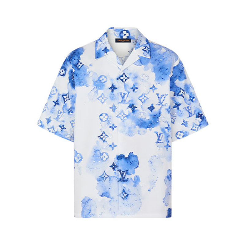 LOUIS VUITTON 水墨印花短袖衬衫