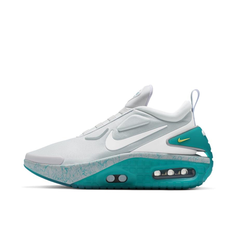 推荐商品：Nike Adapt Auto Max 减震回弹 防滑耐磨 舒适 潮流 合成革 织物 防水 运动休闲鞋 白色/绿色