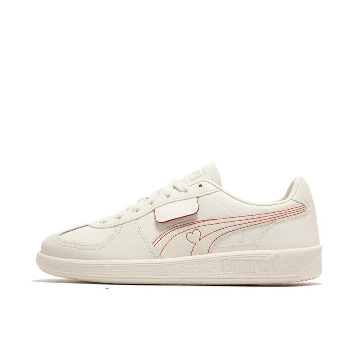推荐商品：【朴彩英同款】 Puma/彪马 Palermo T头鞋 德训鞋 薄底鞋 板鞋 牛皮防滑耐磨舒适减震时尚复古 白色/红色