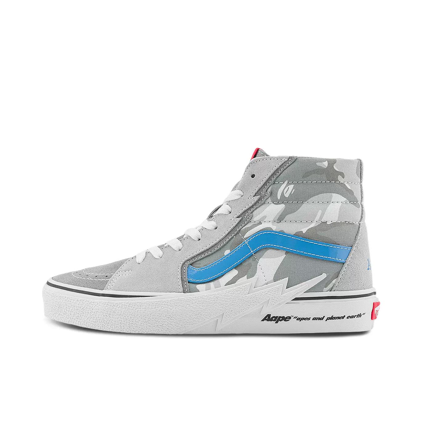 推荐商品：Vans/范斯 SK8-Hi 板鞋 潮流经典拼接复古街头厚底 灰色/灰色迷彩