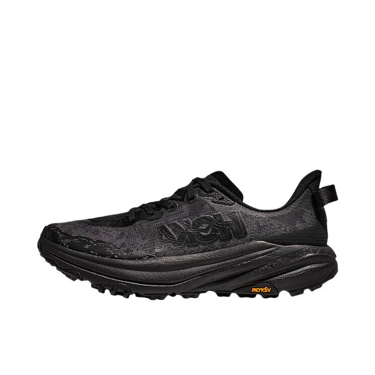 推荐商品：HOKA ONE ONE  Speedgoat 6  飞速羚羊  防滑耐磨 舒适回弹 织物 合成革 轻便 防水  低帮 跑鞋 男款/黑色 