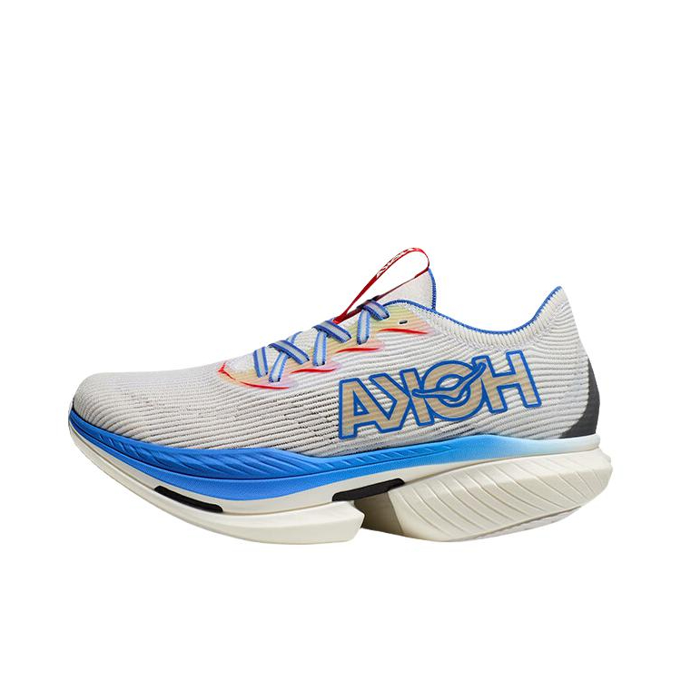 推荐商品：HOKA ONE ONE CIELO X1 稳定抓地 耐磨 回弹 马拉松 跑鞋 1147910 白色/幻影蓝