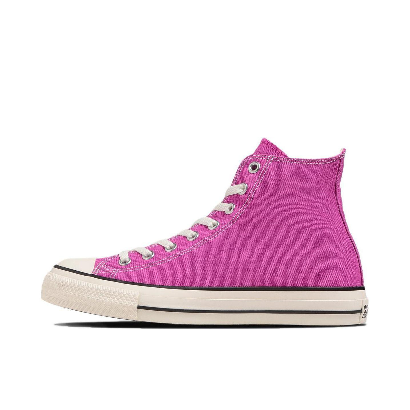 推荐商品：Converse/匡威 Chuck Taylor All Star 帆布鞋 常青款轻便防滑耐磨百搭复古圆头减震贴合高帮 紫色/米白色