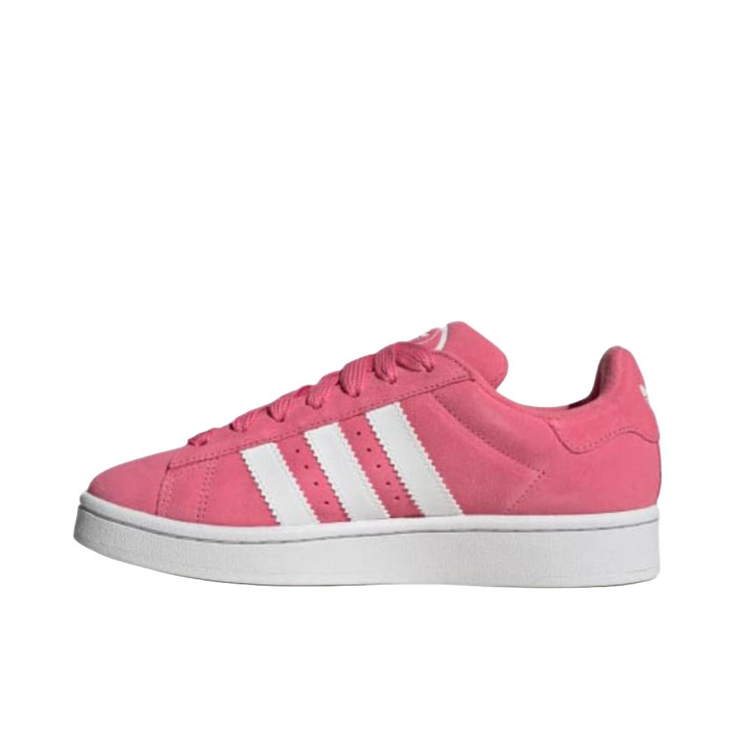 推荐商品：adidas Originals Campus 00s 板鞋 面包鞋 复古缓震透气轻便薄底贴合耐穿圆头包裹性平跟支撑 亮粉色