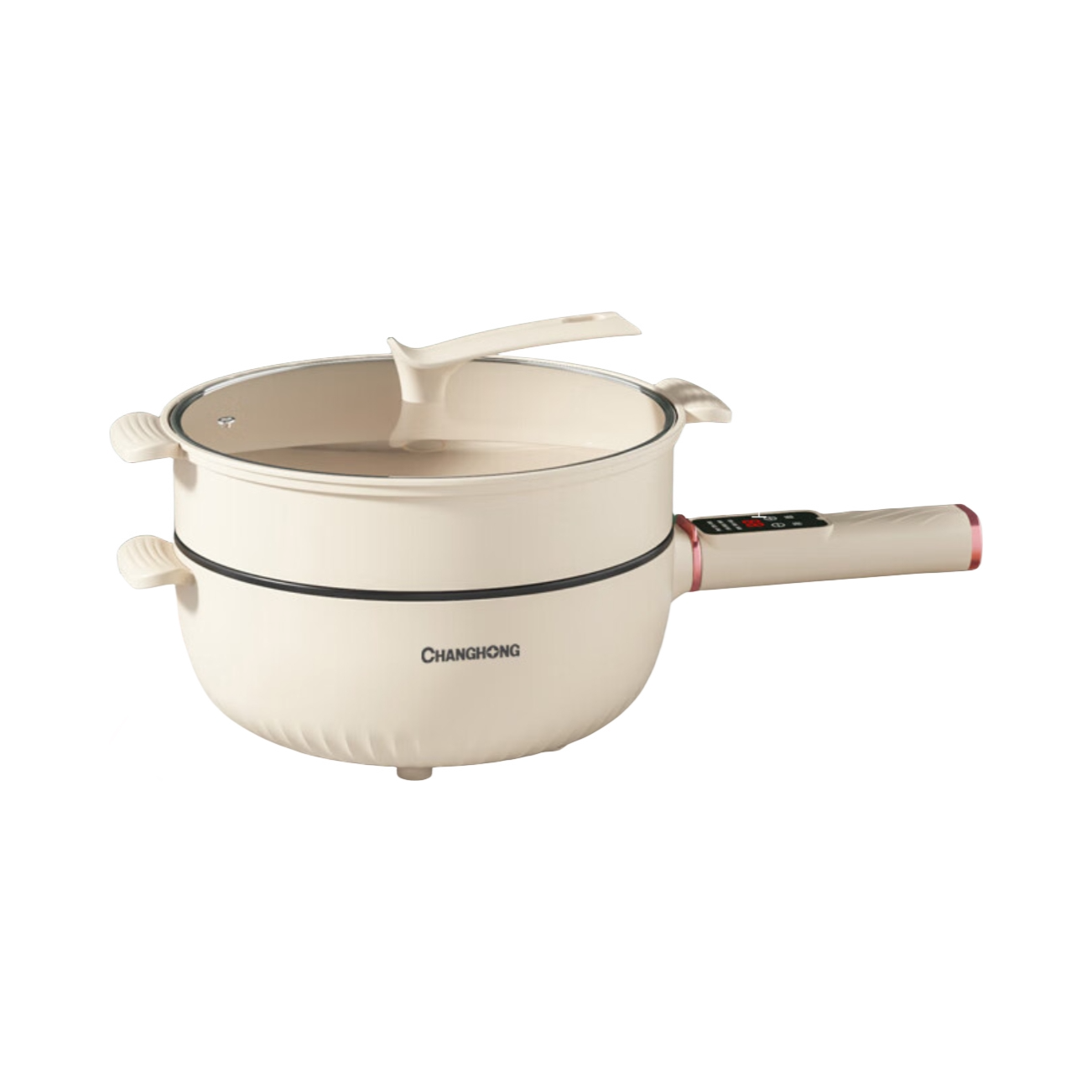 推荐商品：CHANGHONG/长虹 CCG-RC03 电炒锅 3L 蒸煮煎炒一体 大容量 智能触控 不粘锅 一锅多用 电煮锅 炒菜