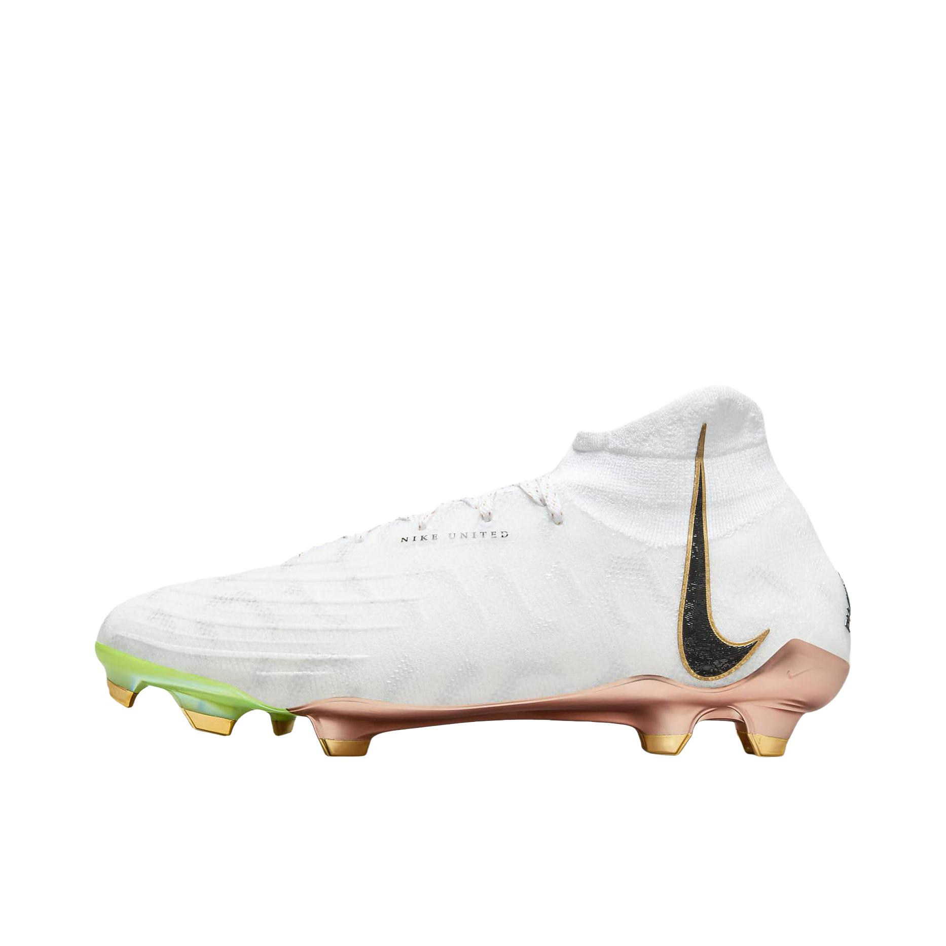 推荐商品：Nike Phantom Luna Elite FG 超顶级 胶质长钉 天然草地人造草地 防滑耐磨 舒适减震 透气 圆头织物 足球鞋 白黑金