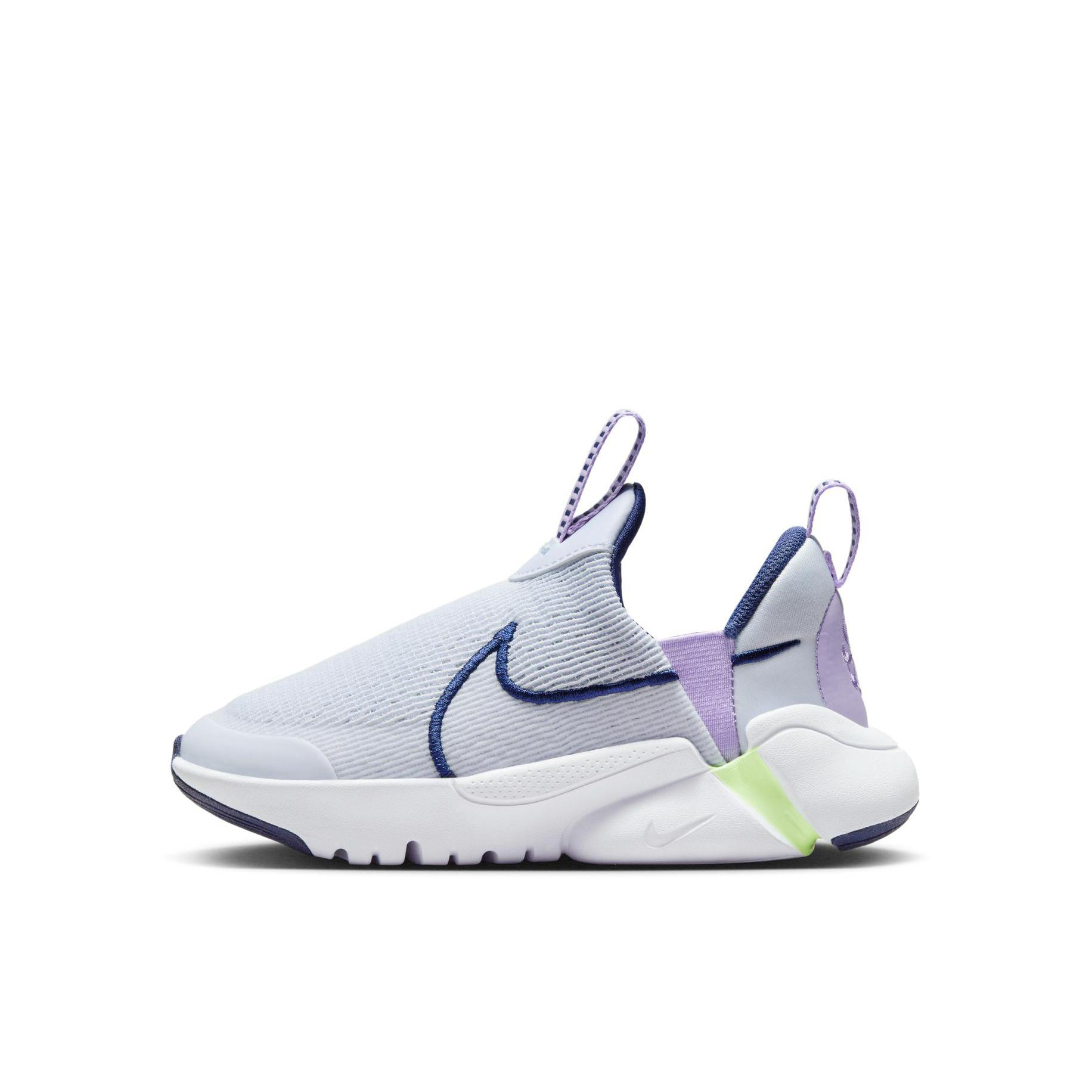 推荐商品：Nike Flex Plus 2 防滑耐磨 舒适减震 网面透气 百搭 运动鞋儿童 小童/米白色/紫色 