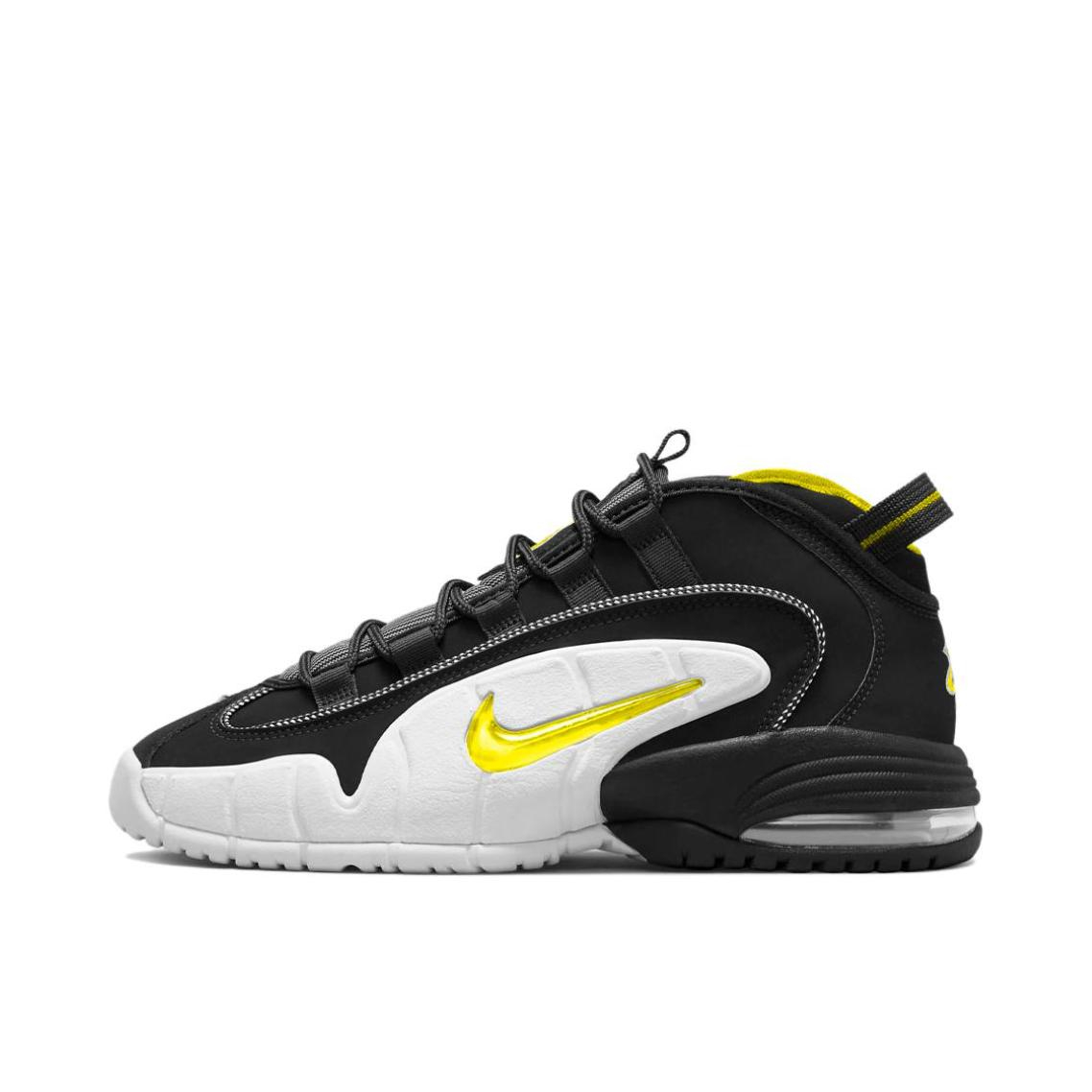 推荐商品：Nike Air Max Penny 1 哈达威 防滑耐磨 减震 复古 实战主场 运动 舒适 篮球鞋 黑色/白色/黄色