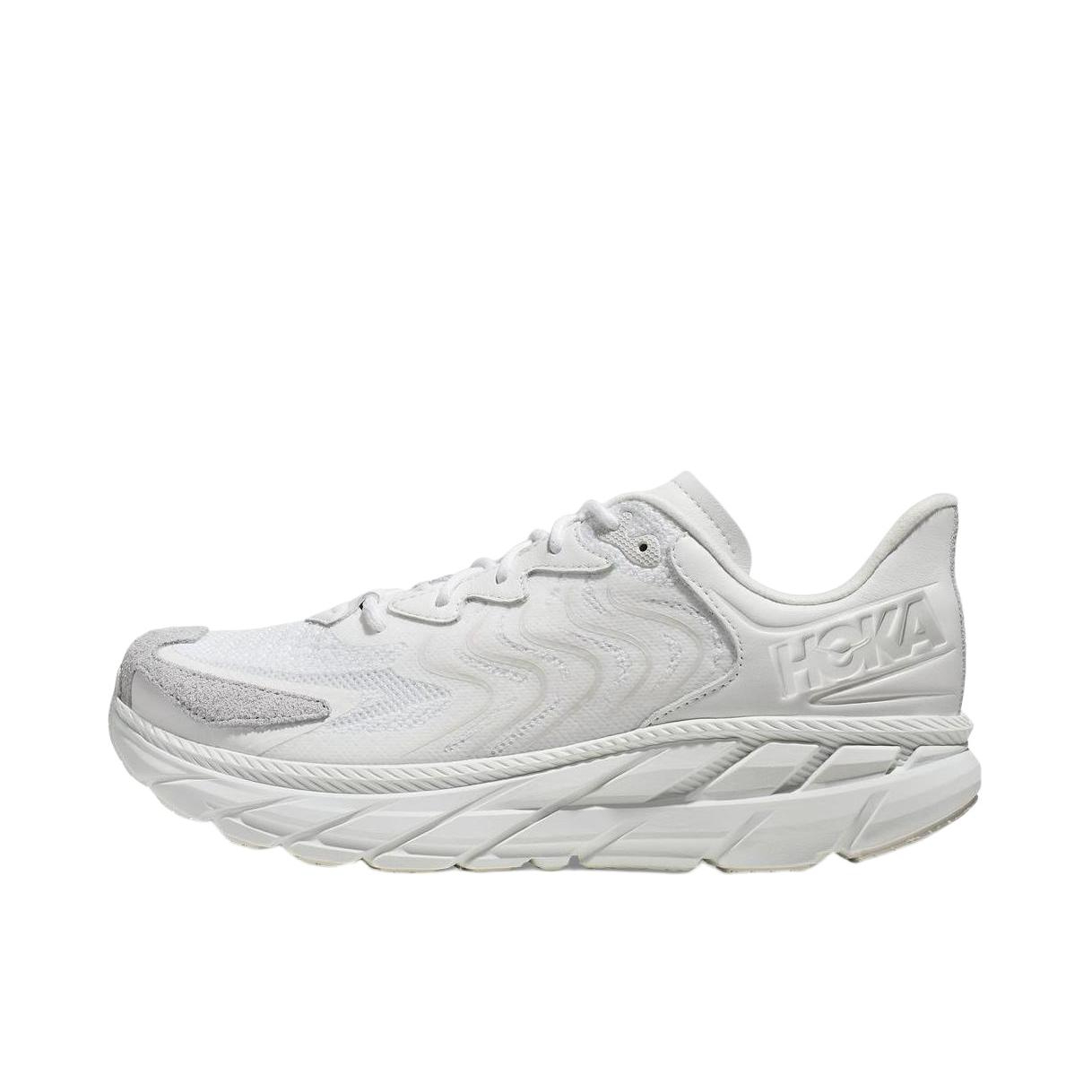 推荐商品：HOKA ONE ONE Clifton LS 防滑舒适 耐磨 网布织物 回弹 运动休闲鞋 白色