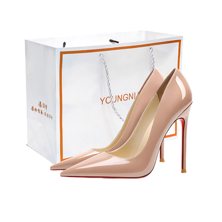 推荐商品：炽丽/CHILI 高跟鞋 气质百搭细跟尖头 ZP988 礼盒款/跟高8cm/亮面/裸色