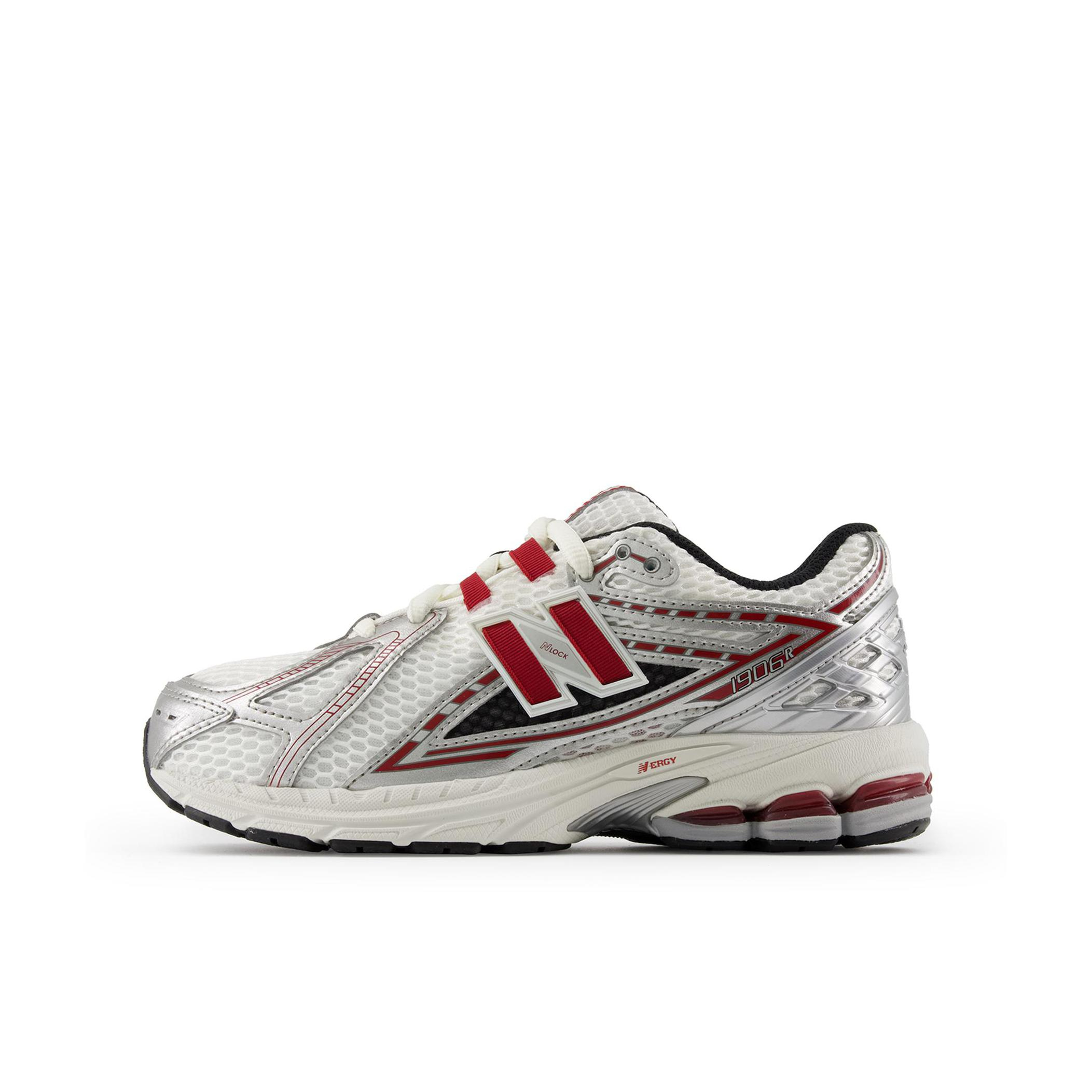 推荐商品：New Balance 1906R 跑鞋 网面透气防滑耐磨轻便复古防水运动贴合 大童/红色/贝母白