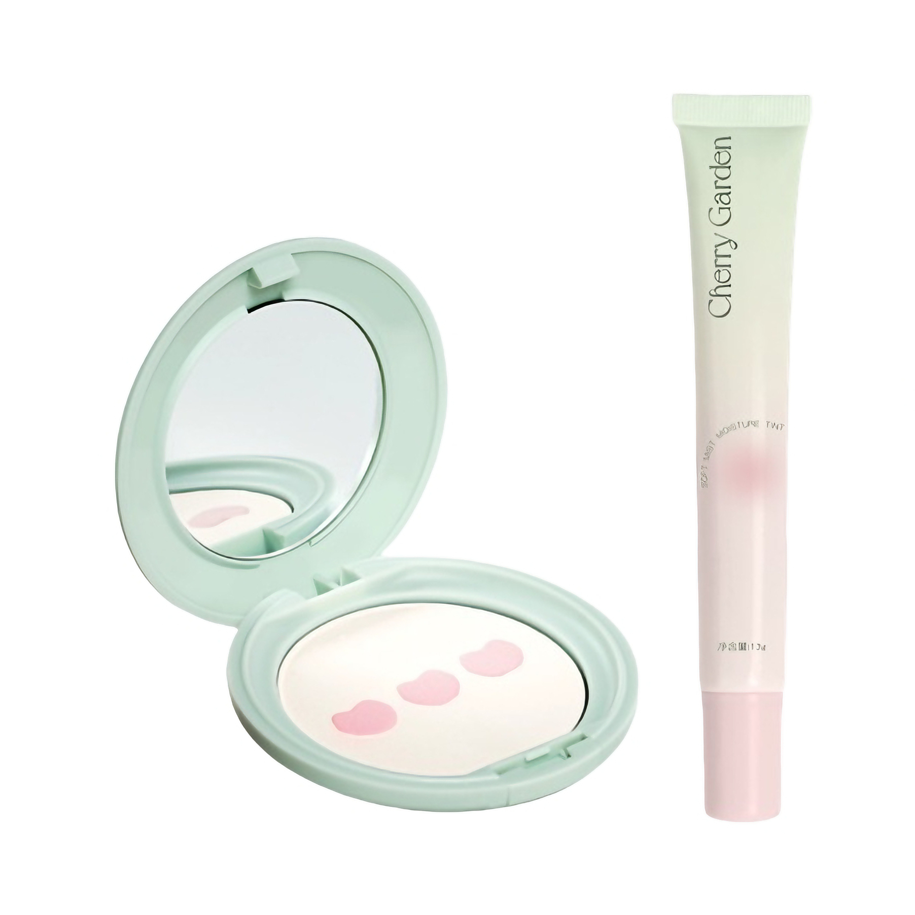 推荐商品：Cherry garden 粉饼素颜霜彩妆套装 控油提亮肤色定妆