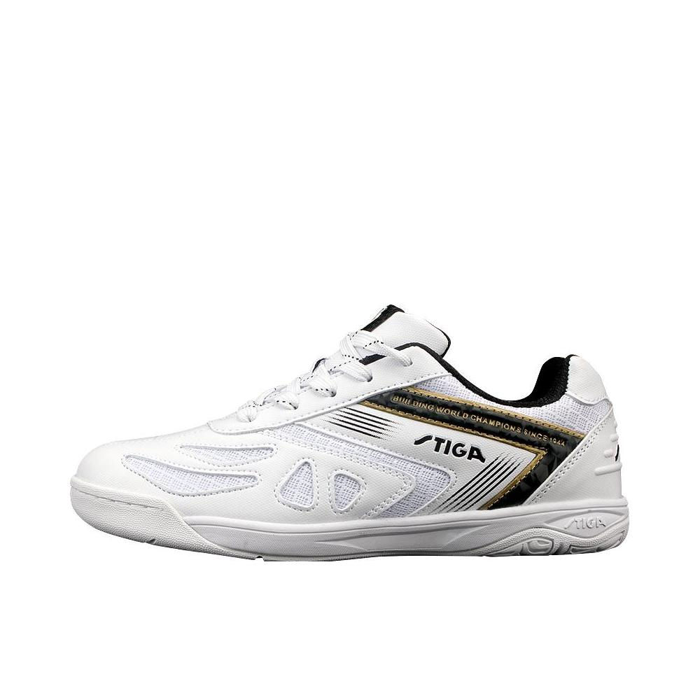 推荐商品：STIGA/斯帝卡 舒适时尚 减震耐磨 训练鞋 CS-9621 白色/黑色