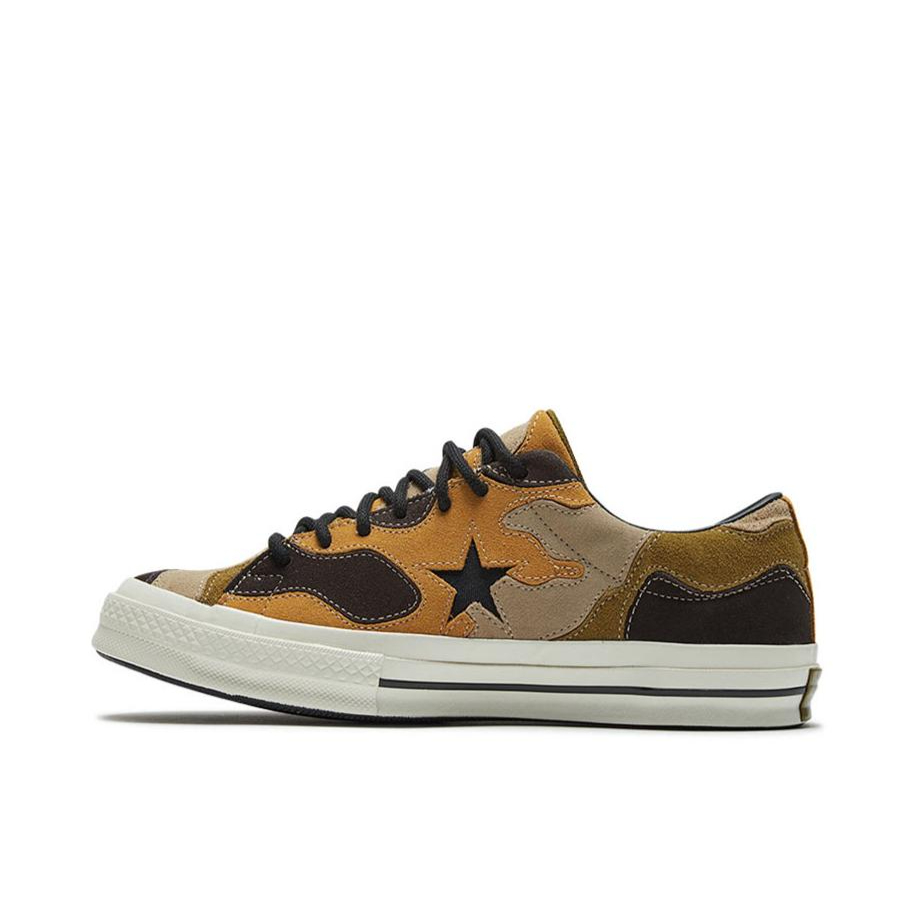 推荐商品：Converse/匡威 One Star 翻毛皮 防滑 复古 星星鞋 板鞋 Camo Suede  迷彩拼接
