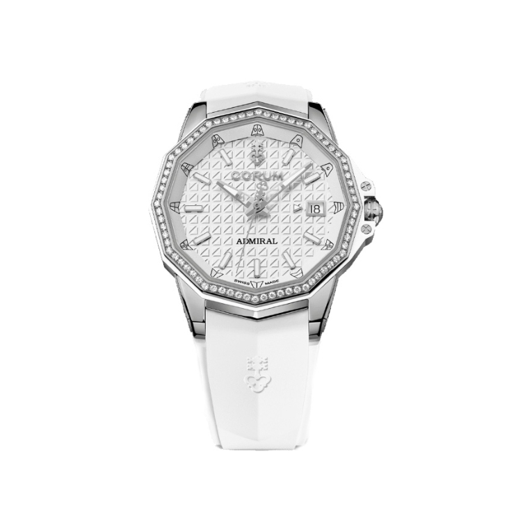 推荐商品：corum/昆仑 海军上将系列 38mm橡胶表带50米防水自动机械男士手表