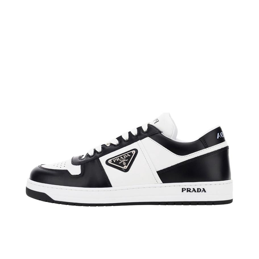 推荐商品：Prada 牛皮 舒适耐磨 皮革 潮流时尚 休闲 运动鞋 2EE363_3LJ6_F0964 熊猫/白色/黑色/低帮