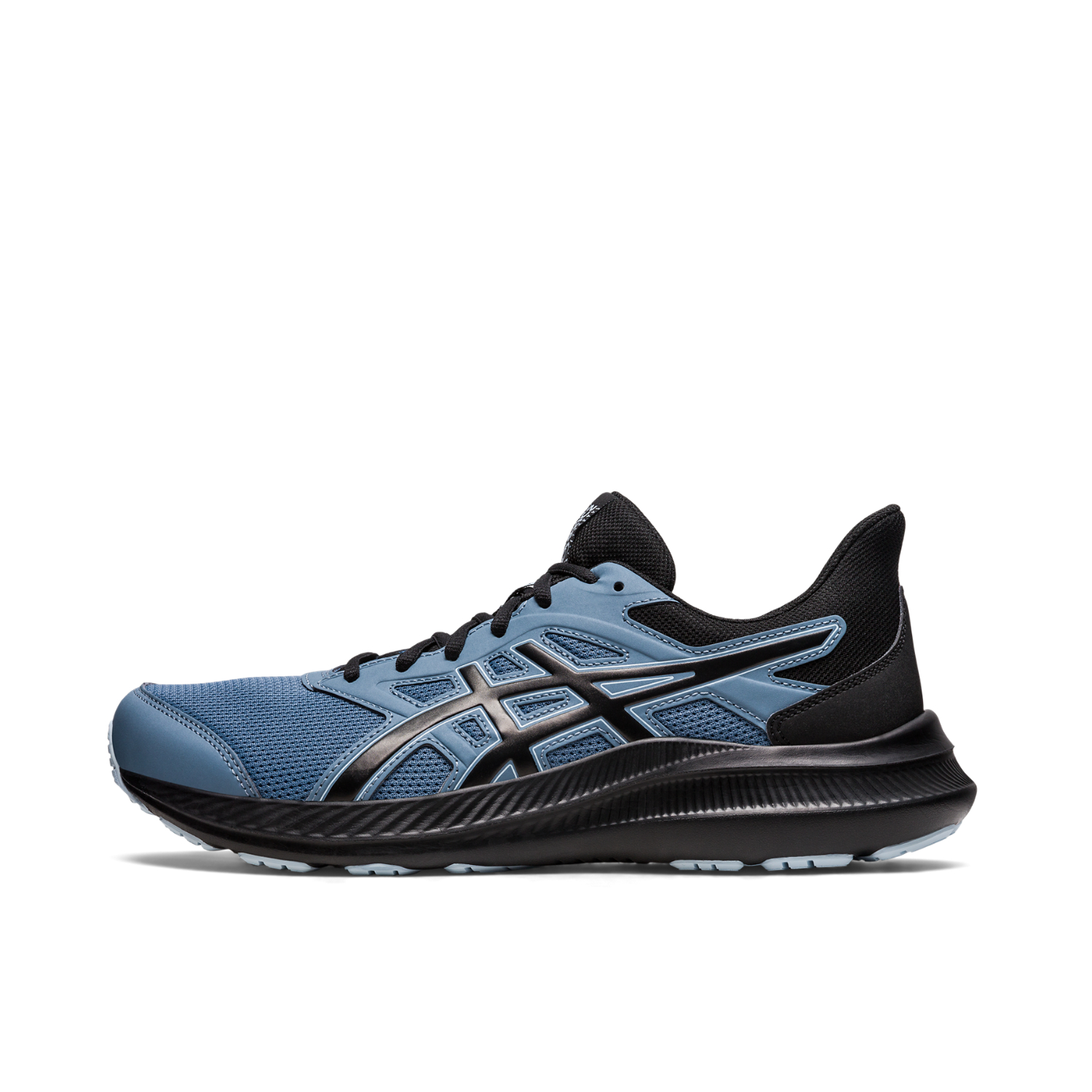 推荐商品：Asics/亚瑟士 Jolt 4 跑鞋 合成革回弹防滑耐磨网面透气舒适轻便耐穿 雾蓝/黑色