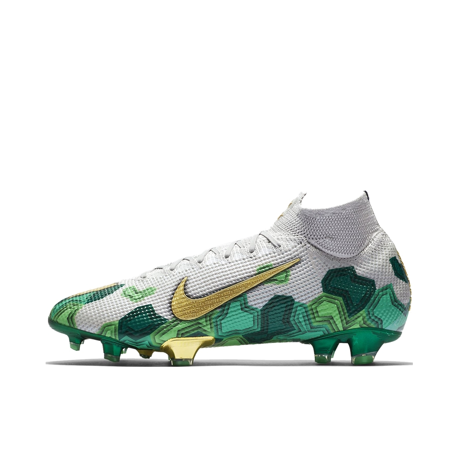 推荐商品：Nike Mercurial Superfly 7 Elite SE FG 顶级 长钉 防滑耐磨 减震 胶质 硬天然草场 训练 足球鞋 电子绿